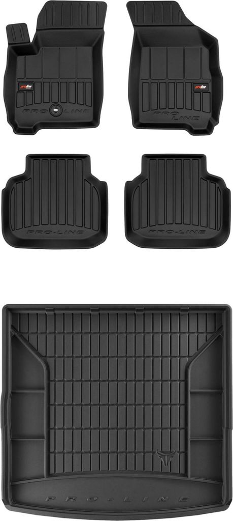 FROGUM Gummimatten Auto Fußmatten + Kofferraummatte für Fiat Freemont 2011-2015