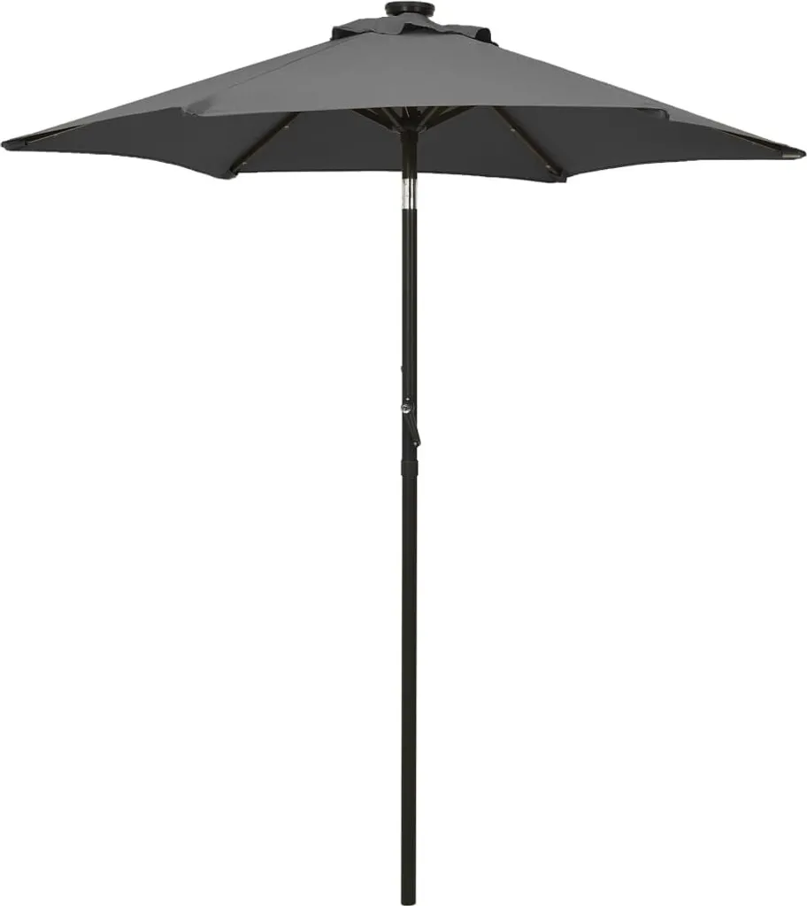 Parasol pour Balcon et Terrasse avec LED Anthracite 200x211 cm en Alu