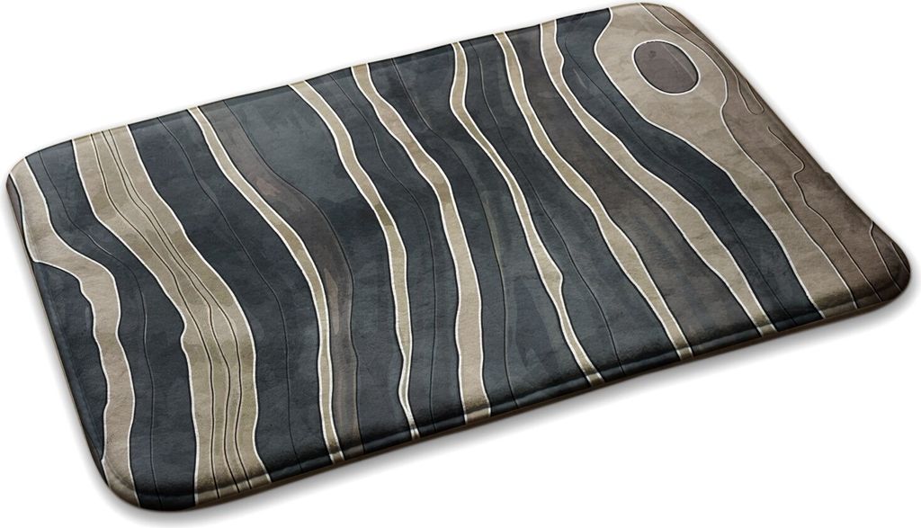 Teppich Wohnzimmer Schlafzimmer Modern - 75 cm x 45 cm - Abstrakte Wellenlinien