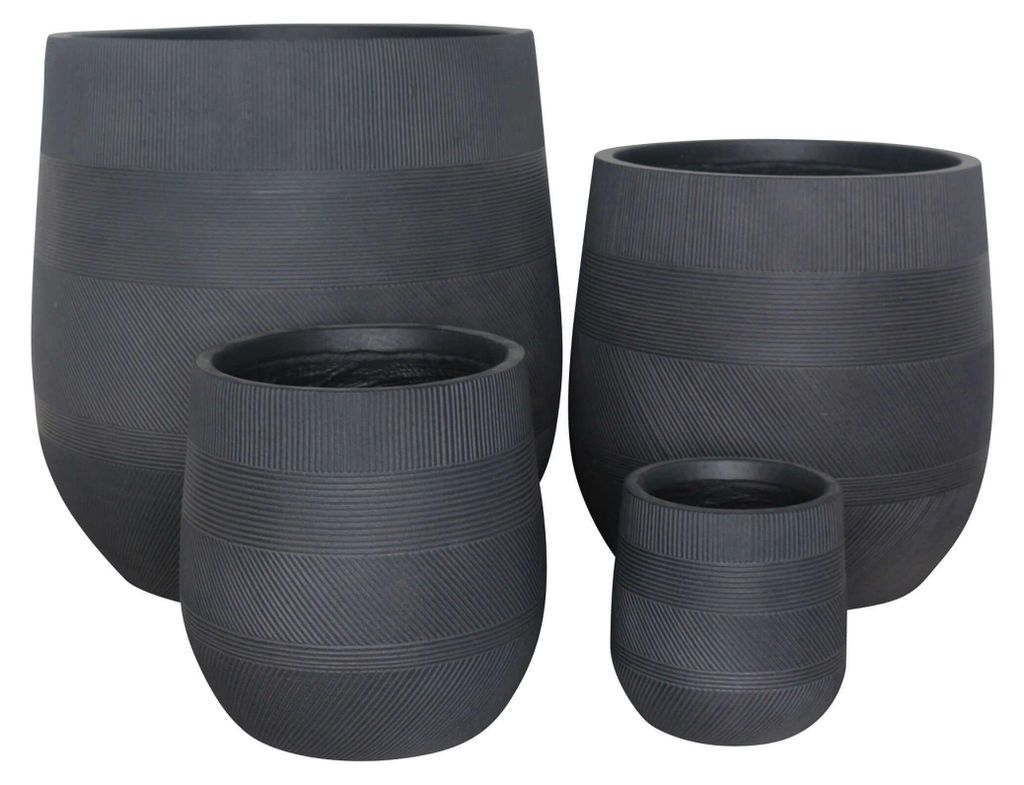 Milani Home - set di 4 vasi per piante in fibra sintetica Immagine del prodotto 