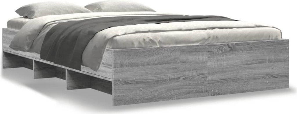 "2026 Promotion" Bettgestell moderne - Grau Sonoma 120x190 cm - Holzwerkstoff - Polsterbett CC15896