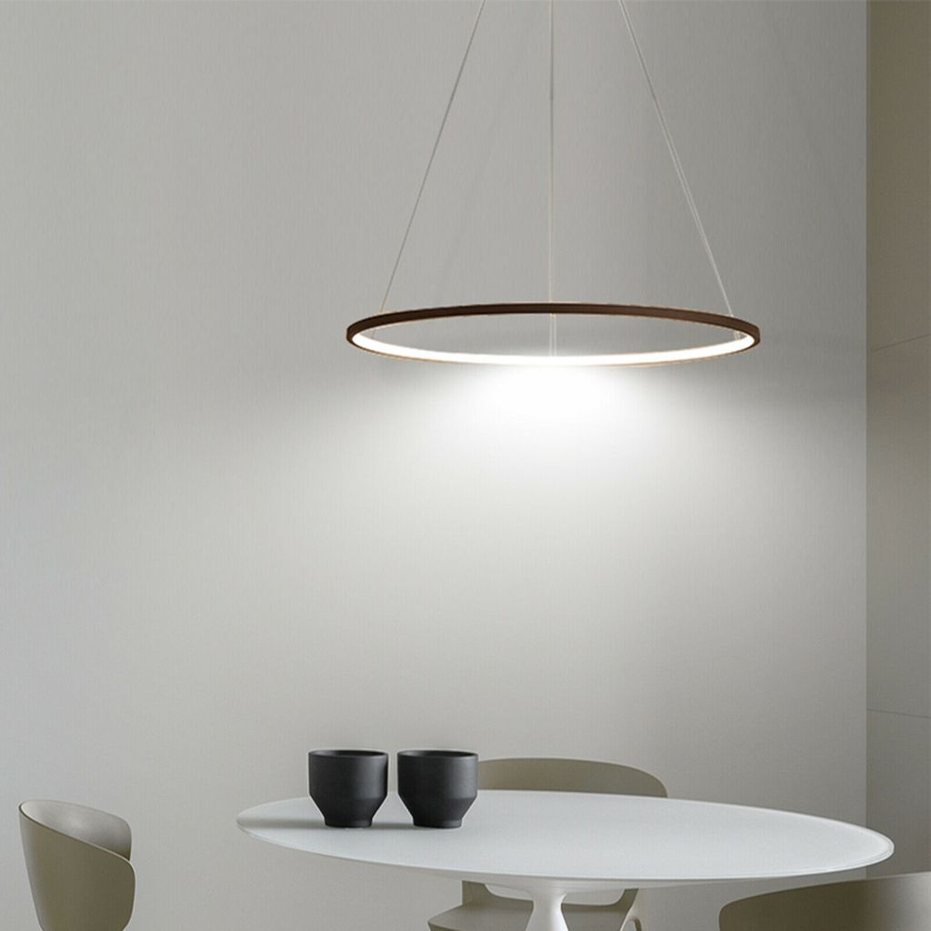 LED Ring Pendelleuchte 3 Farbe Dimmbar Modern Aluminium Produktbild 10