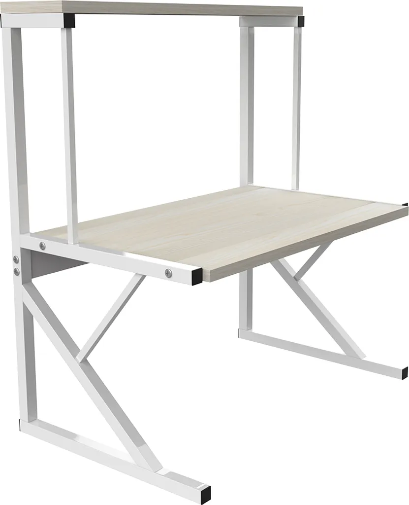 Étagère micro-ondes 2 niveaux en métal noir robuste 54 x 30 x 65 cm