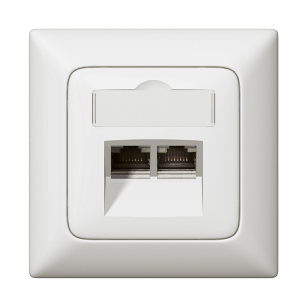 Legrand 776758 Abdeckung RJ45 C5 Kat.6 Beschriftungsträger Creo ultraweiß