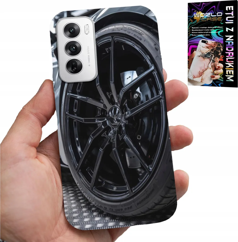 Cover Oppo Reno12 Pro 5G Antiurto Cerchi Auto con Vetro Protezione