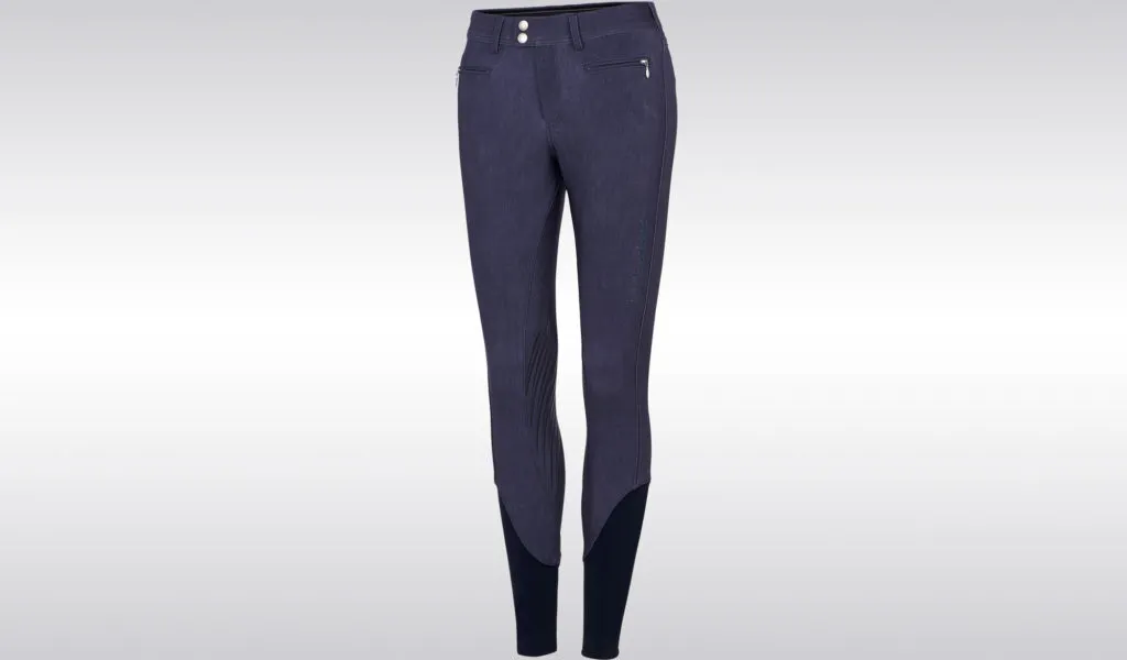 Samshield Adele Culotte d'Équitation Femme Grip Genoux Jeans Bleu 40