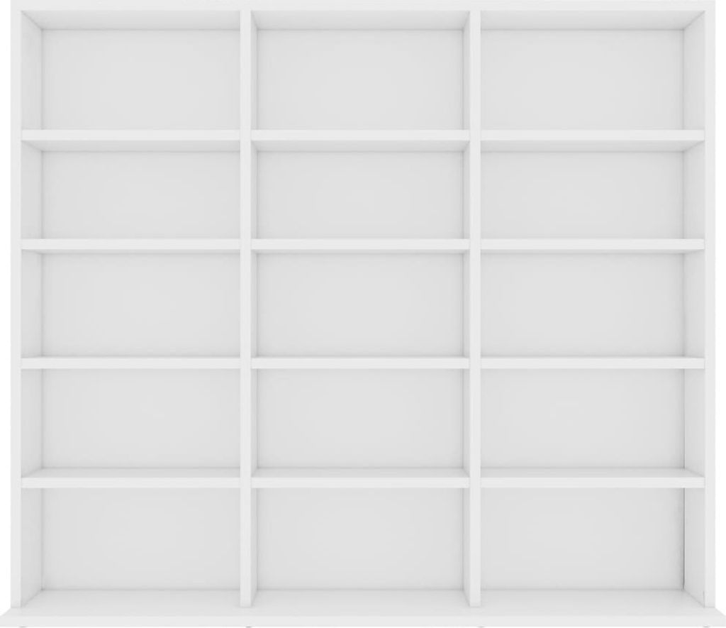 vidaXL CD-Regal Weiß 102x23x89,5 cm Holzwerkstoff Produktbild 4