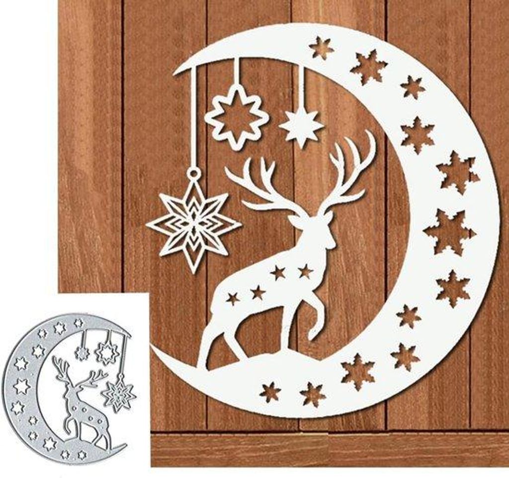 Weihnachts Sterne Metall Schneidevorlagen für Karten basteln Schneeflocken