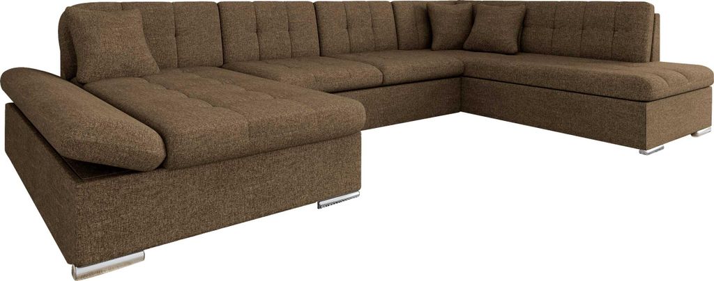 MIRJAN24 Ecksofa Bergen mit Bettkasten, Regulierbare Armlehnen, U-Form Schlafsofa vom Hersteller (Lux 03, Seite: Links)