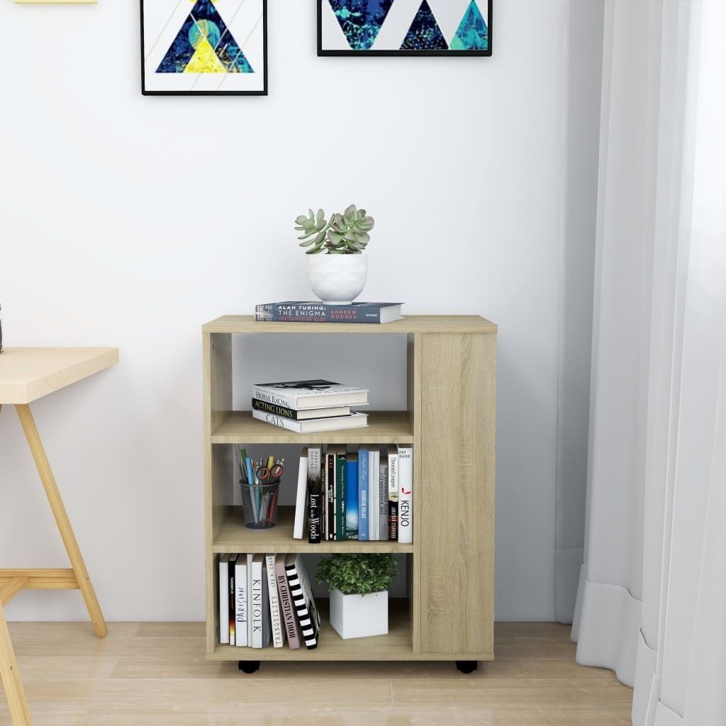 "Winter Sale" Rollschrank Sonoma-Eiche 60x35x75cm Holzwerkstoff - clorisNeu415802 - Kommoden