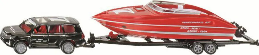 Jouet Siku 2543 voiture de sport et yacht de course en plastique