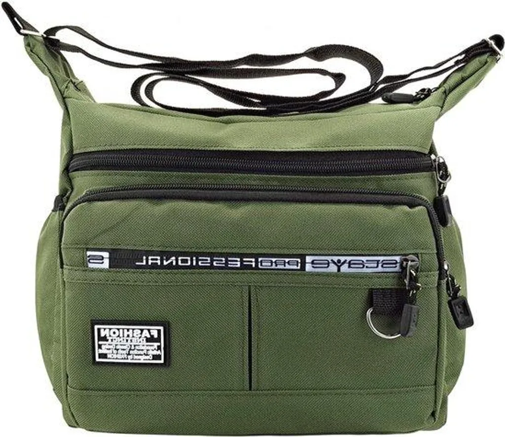 Sac à bandoulière homme pour le travail et voyage, grand volume zippé