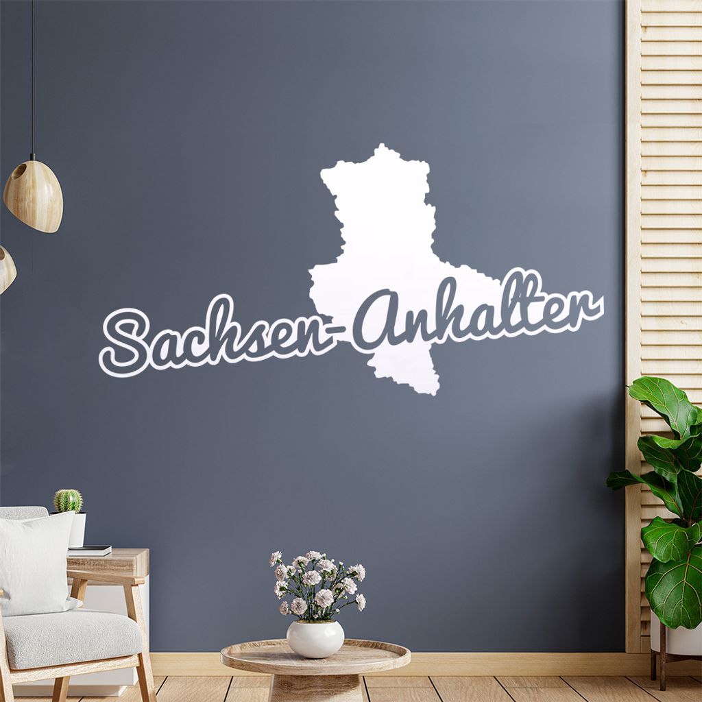 Sachsen-Anhalt Herkunft Wandtattoo Wandaufkleber Wall Sticker - Dekoration, Küche, Wohnzimmer, Schlafzimmer, Badezimmer