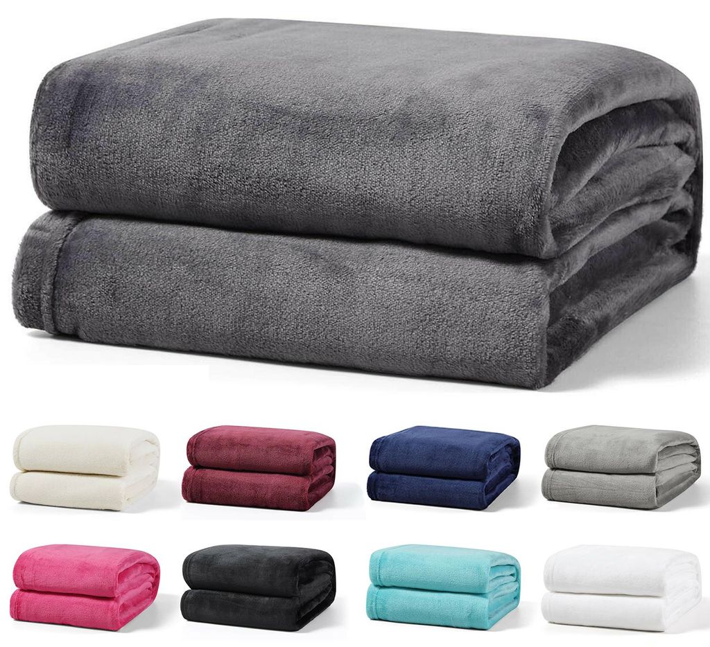 Kuscheldecke 220x240 cm Anthrazit Wohndecke Flauschige Produktbild 