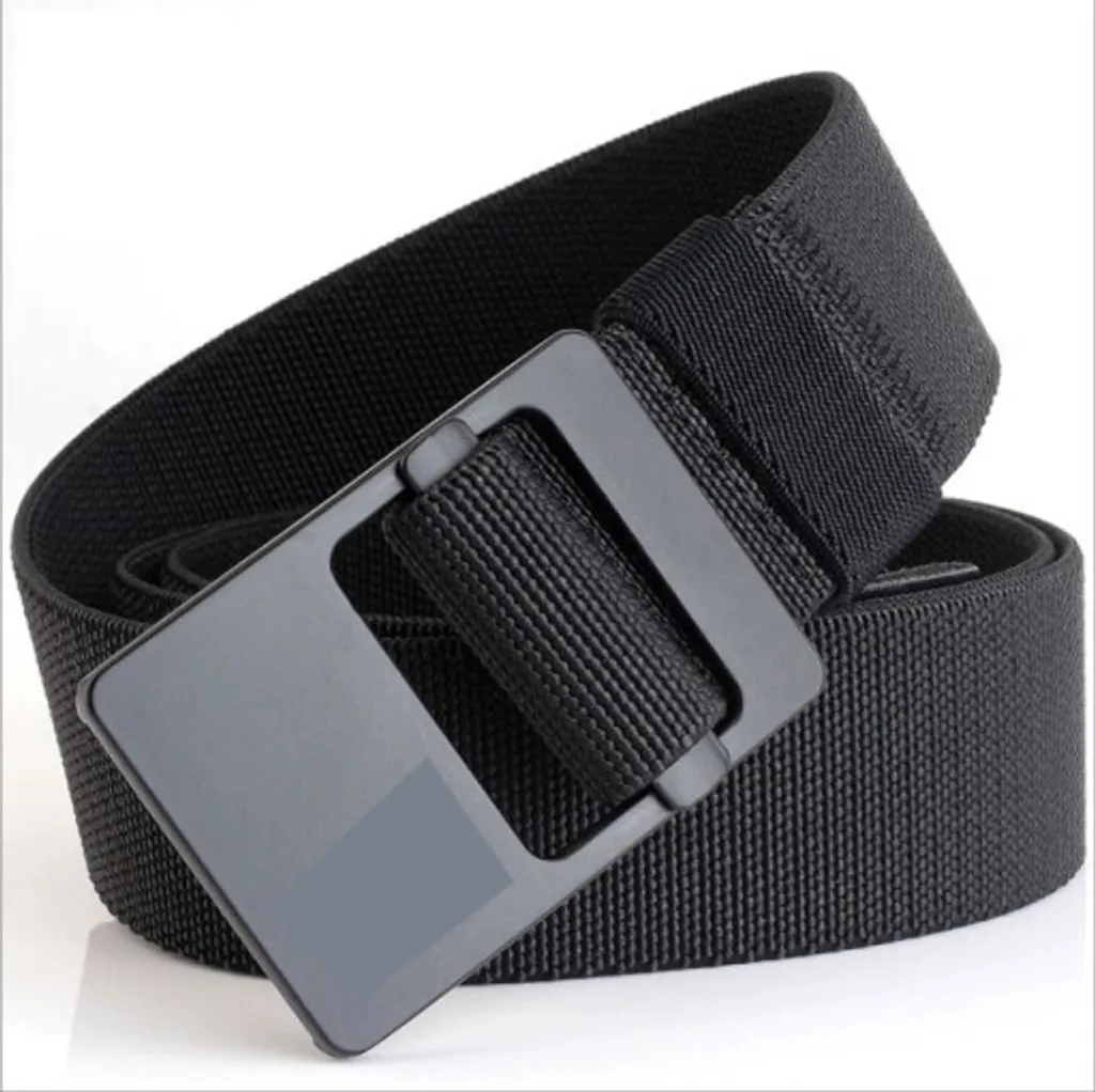Cintura tattica militare da uomo da 124 cm con fibbia a sgancio rapido, nylon resistente, nero | SQMK-00019