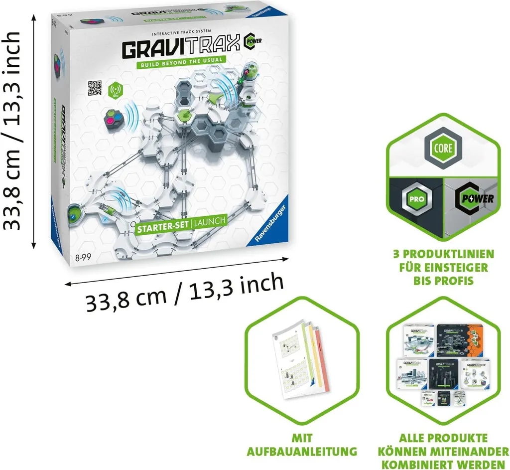Kit de démarrage GraviTrax Power Launch - Circuit à billes électronique - 10