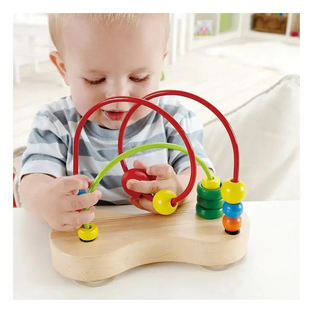 Hape E1801 Double Bubble Labyrinthe à Billes en Bois pour Éveil Bébé