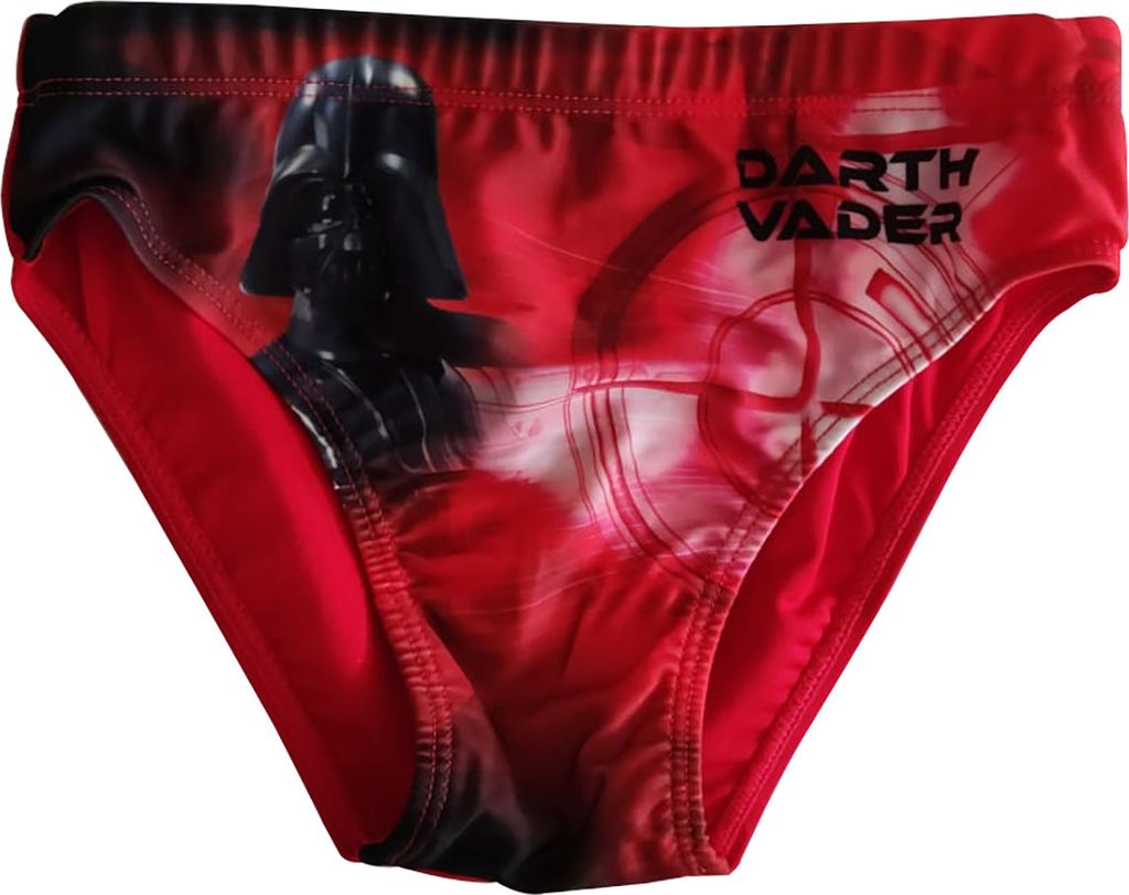 Star Wars Darth Wader Badehose, Badeslip Shorts für Kinder, Jungen Rot, Gr. 104 cm