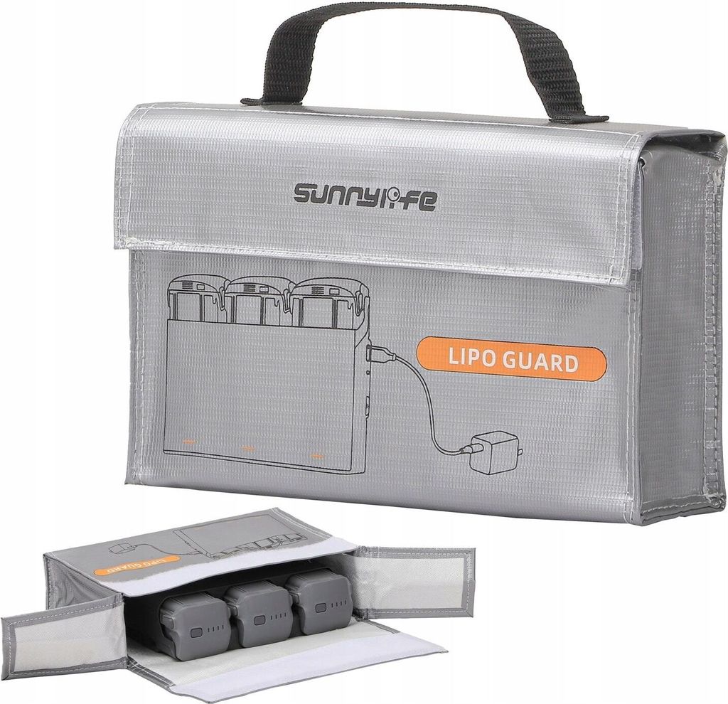 Feuerfester Koffer für DJI Mini 3, Air 3, Avata 2 Akkus