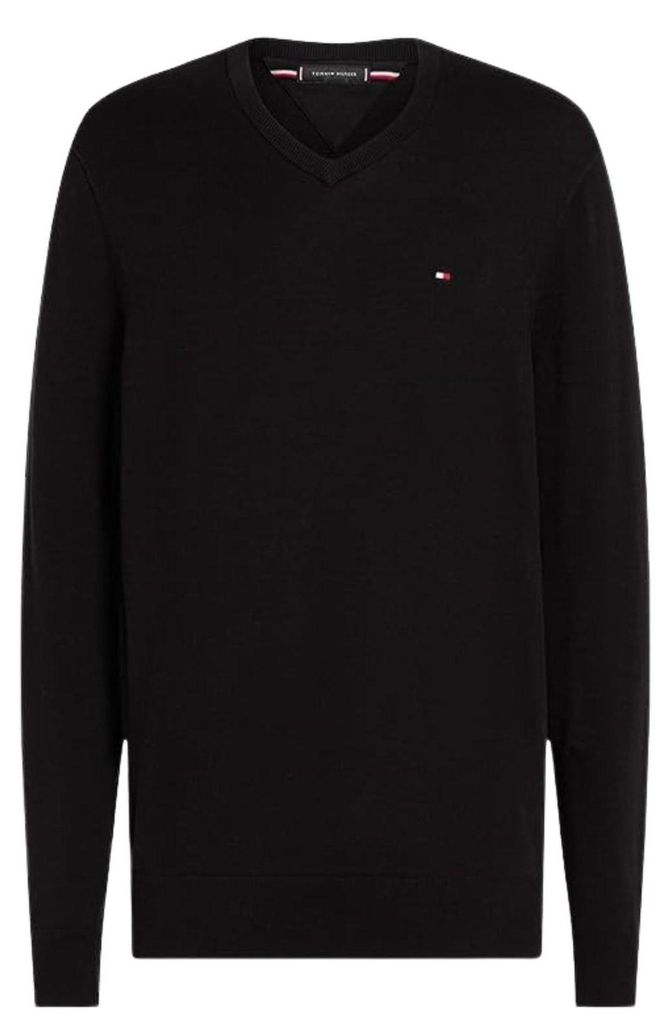 Tommy Hilfiger - Pullover Top für Herren, V-Ausschnitt NA563 (XXL) (Schwarz)