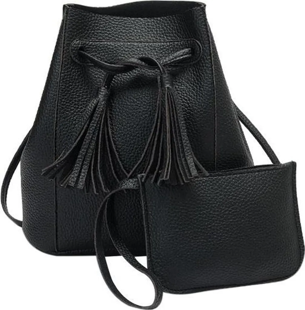 Borsa con frange Boho Chic: La tracolla nera resistente definitiva