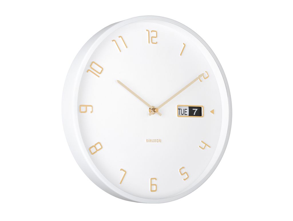 Karlsson - Wanduhr Data Flip - Weiß