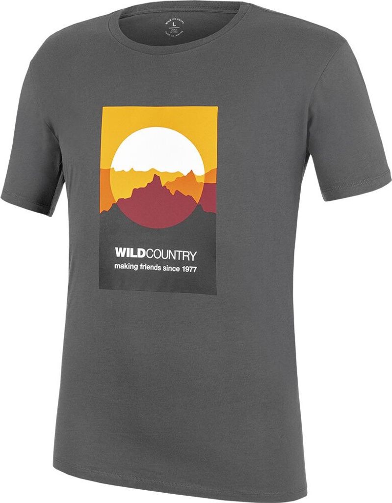 Heritage T-Shirt Herren, M, 0870, onyx, Wild Country