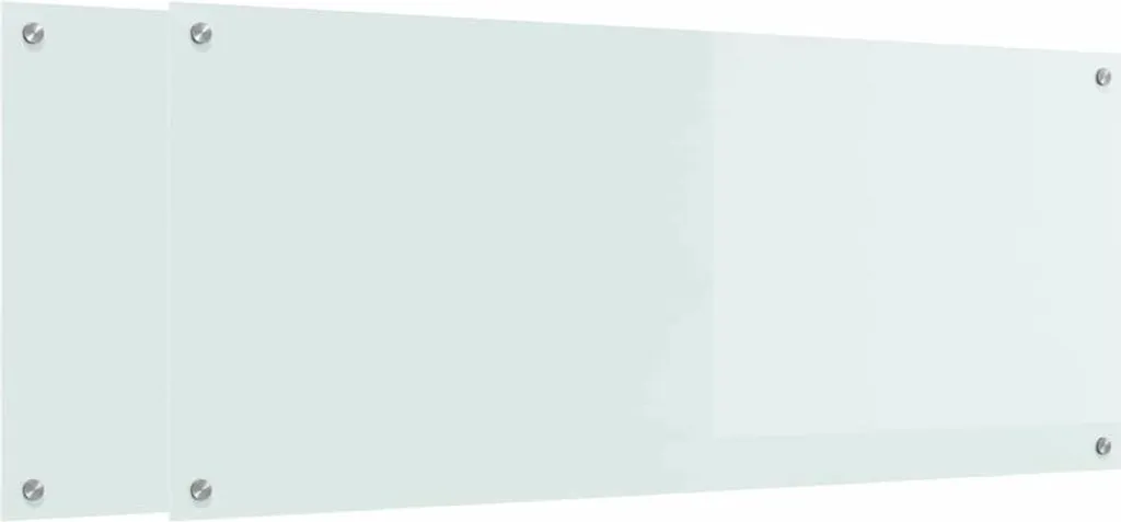 Paraschizzi Vetro Cucina Bianco 120x50 vidaXL - Protezione Termica Top