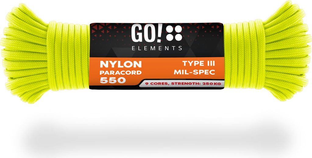 GO!elements 15m Paracord Seil aus reißfester Nylonschnur - Produktbild 