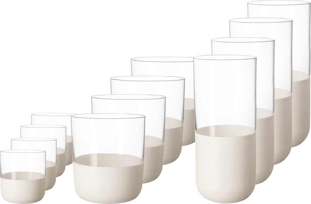 Villeroy & Boch Manufacture Rock Blanc Bargläser Set 12-teilig