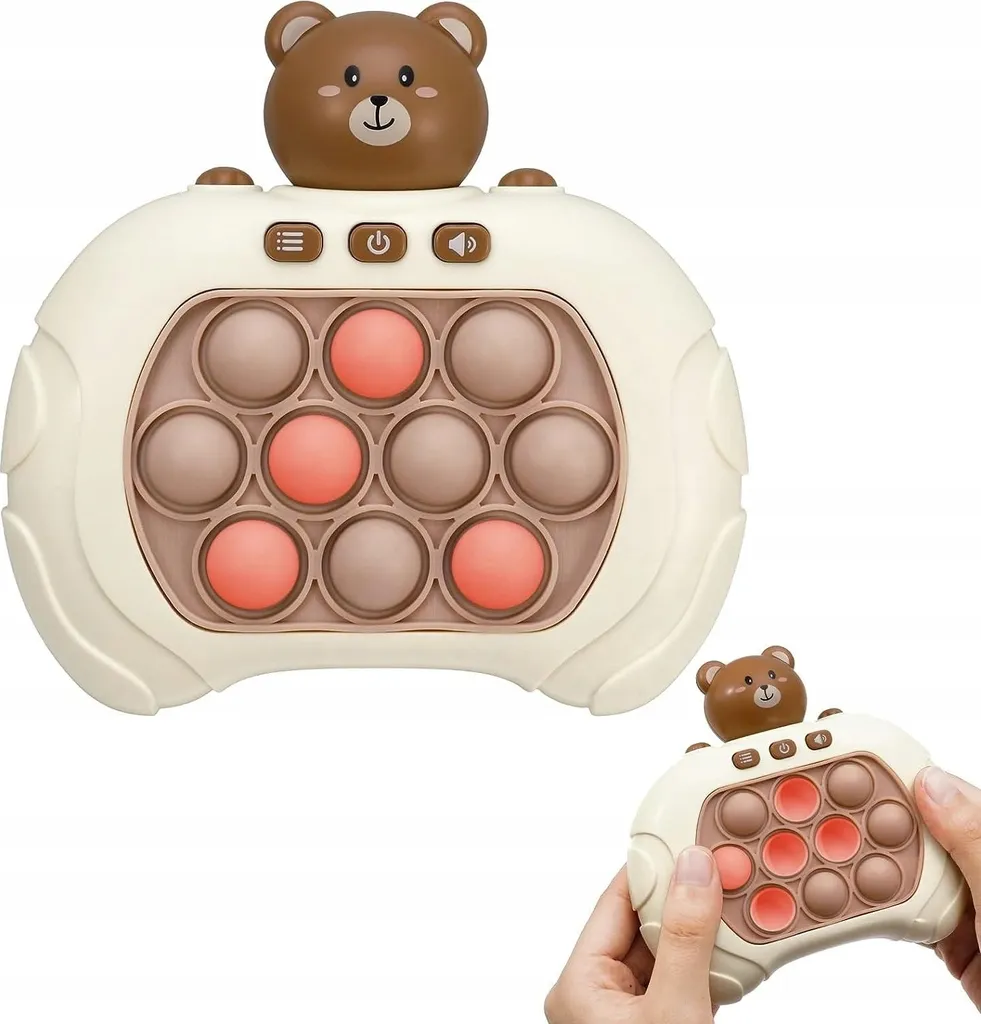 GIOCO ELETTRONICO POP IT Sensoriale Sviluppo Memoria Riflesso Baby Teddy Bear