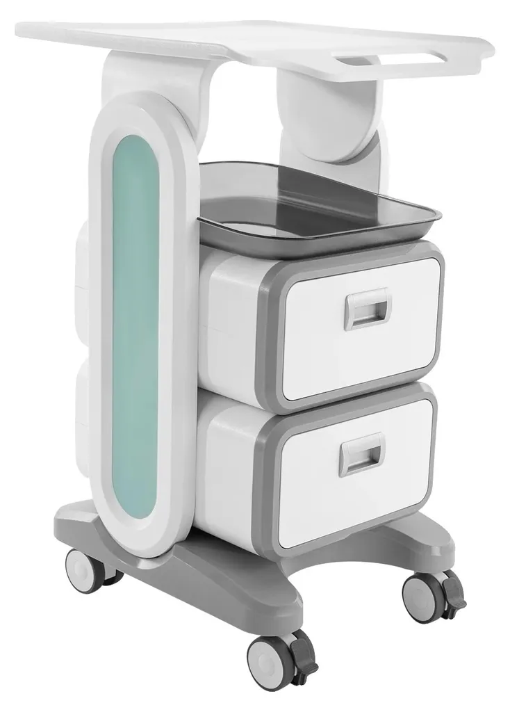 Solution de stockage mobile blanche pour atelier et bureau pro