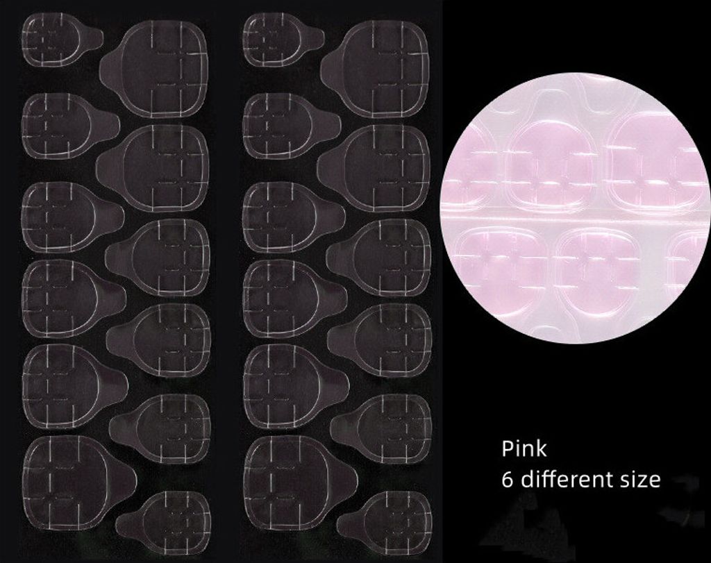 INF Doppelseitige Nagelsticker 24 Stück Rosa