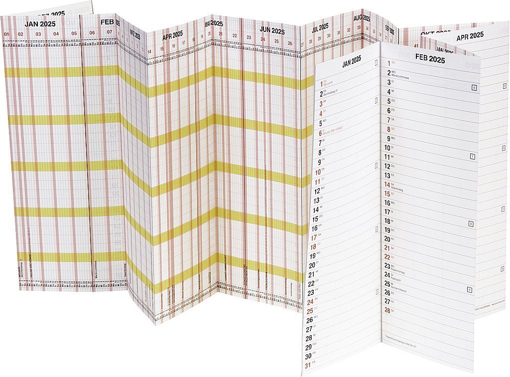 BRUNNEN Kalender 2025 Urlaubsplaner 138x30 10-70135005 Produktbild 1