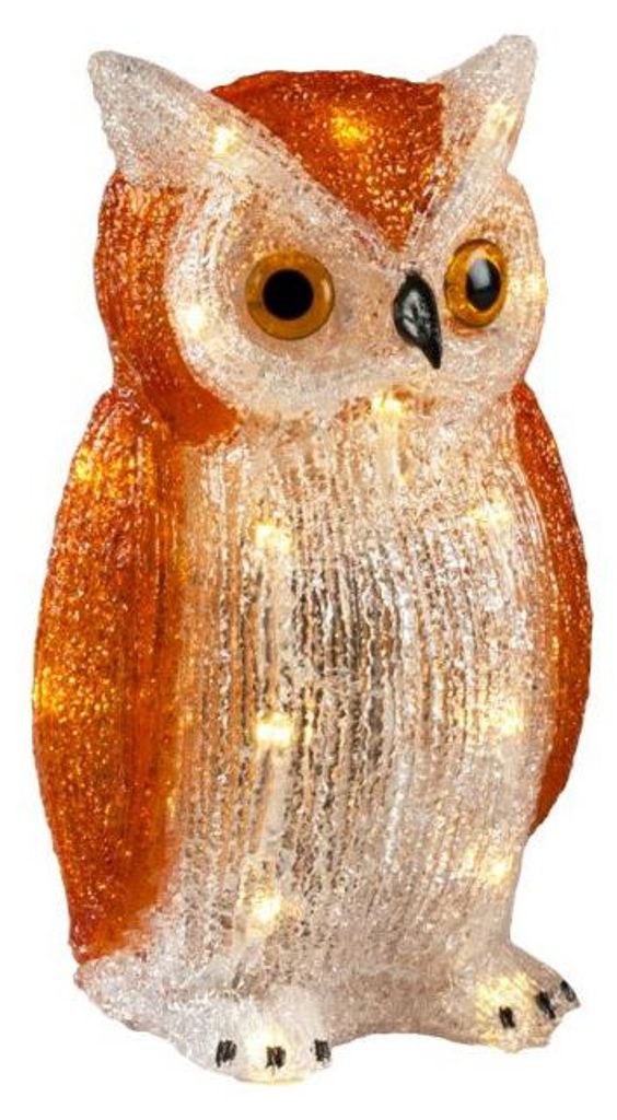 Uil van acryl LED warmwit 4x AA Konstsmide Productafbeelding 
