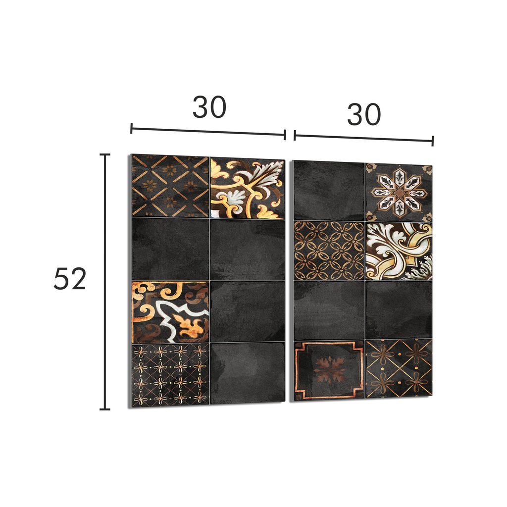 Glasschutzplatte für den Herd 2x30x52 Mosaik Produktbild 