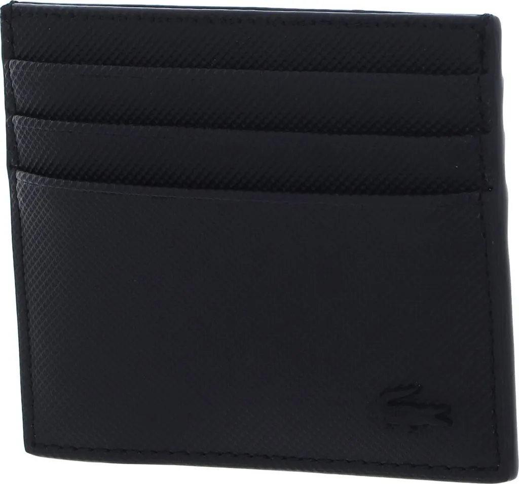 Lacoste Men's Classic porte-cartes en petit piqué noir NH2341HC
