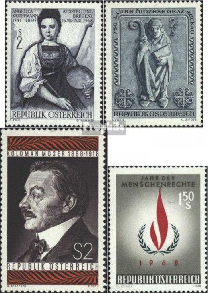 Briefmarken Österreich 1968 Mi 1269,1270,1271,1272 Produktbild 