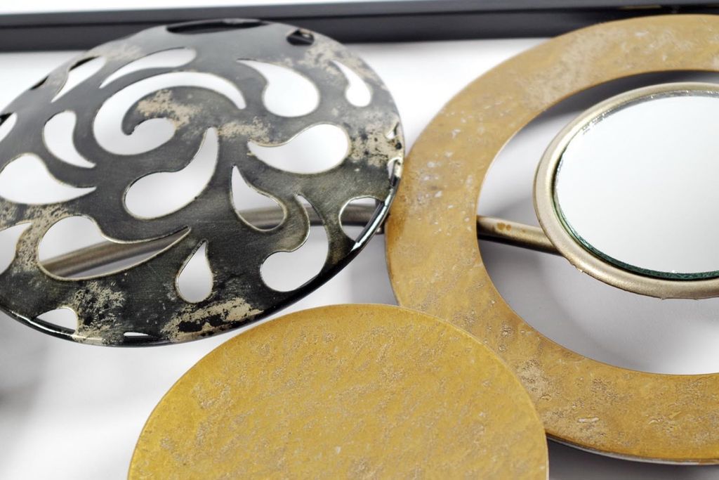 Kobolo Metall-Wandbild Wanddeko Metallbild - mit Ringen, Produktbild 6