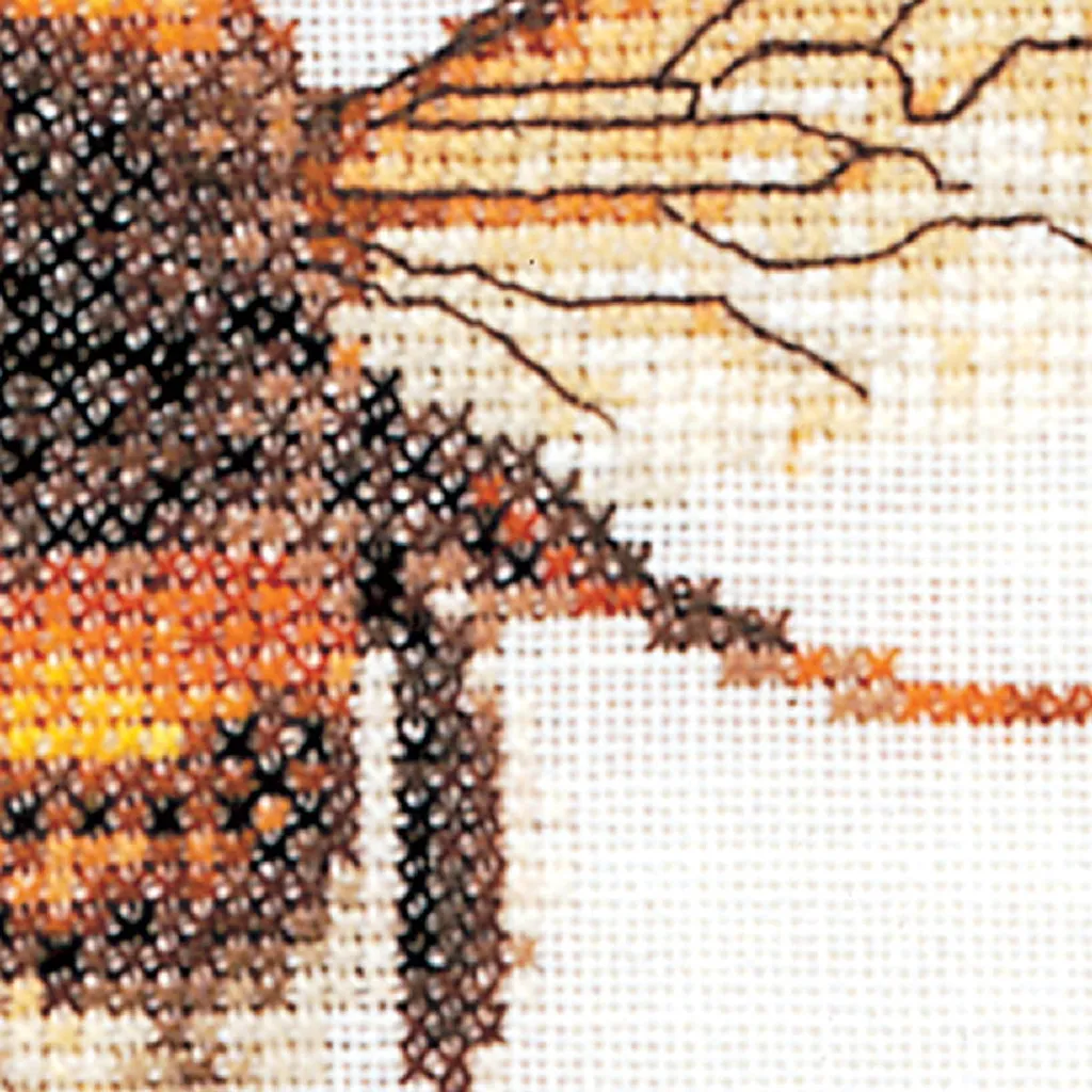 Broderie point de croix compté Abeille kit complet toile Aida 20x21 - 2
