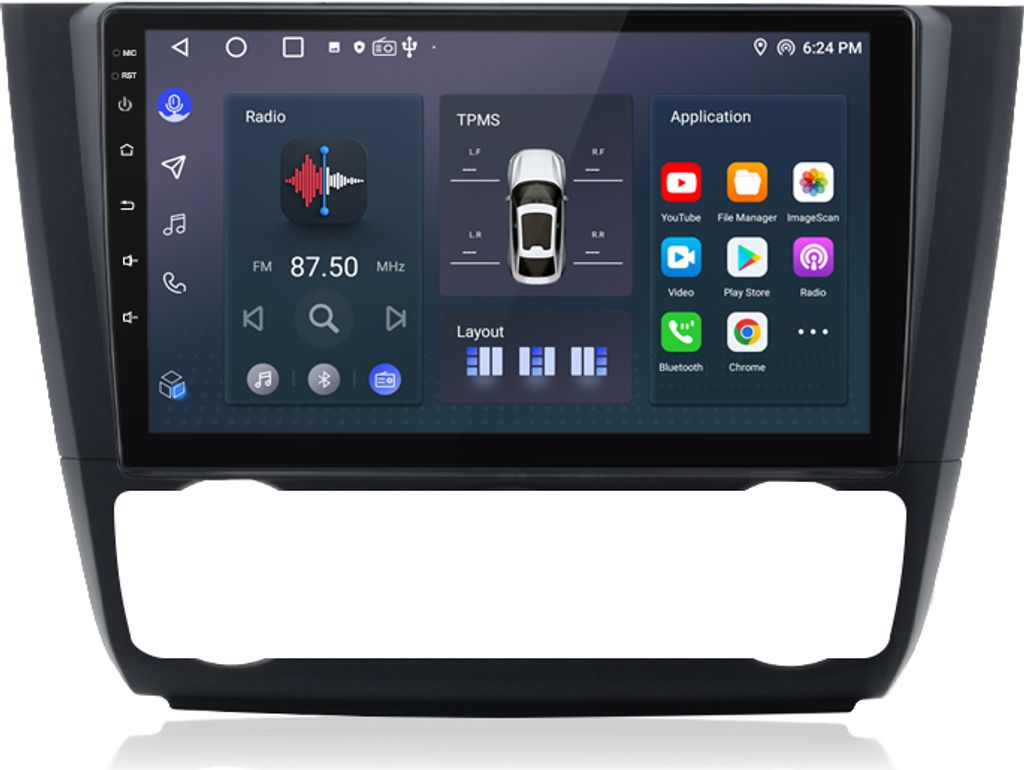 CarPlay 9" Android 12 Autoradio Für BMW 1-Series E88 E82 E81 E87 2004-2011 GPS Navi DAB WIFI BT SWC 2GB+64GB