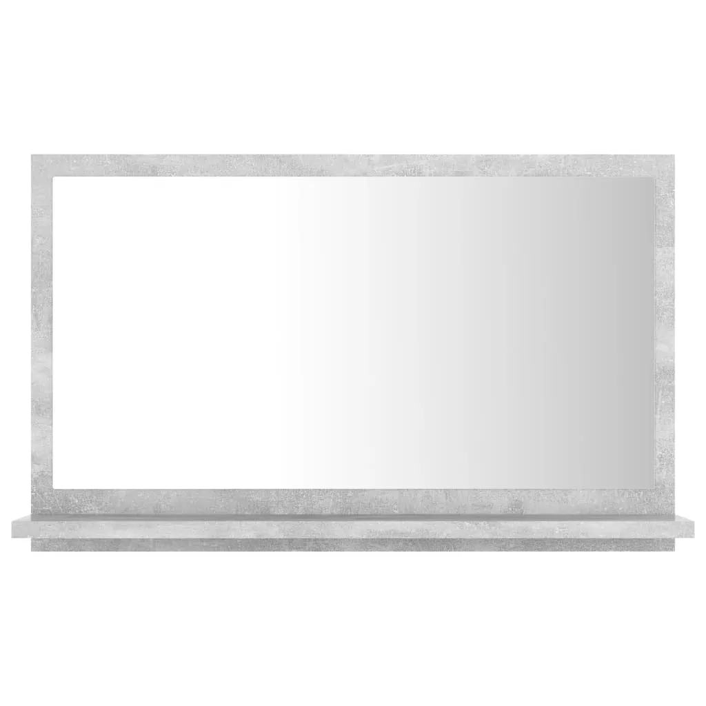 Specchio Bagno con Ripiano Grigio Cemento 60cm - The Living Store - 2