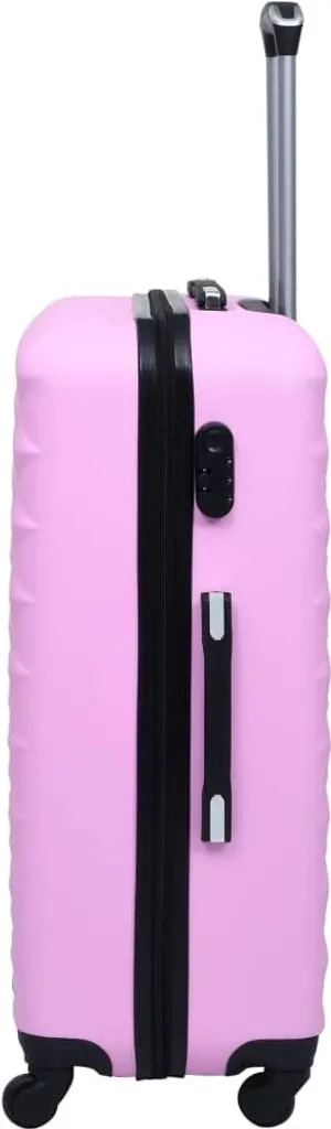 vidaXL Set di trolley rigidi 3 pezzi. ABS rosa - 4
