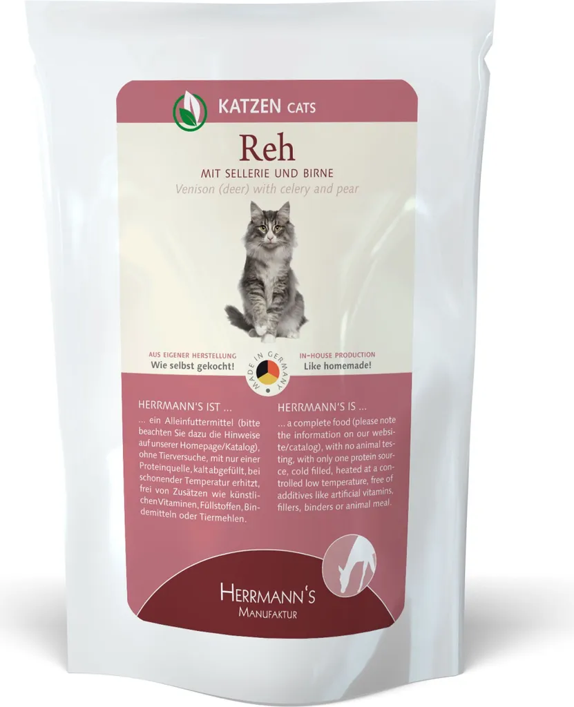 Solution chat difficile pâtée Chevreuil Poire et Coco 20x100g