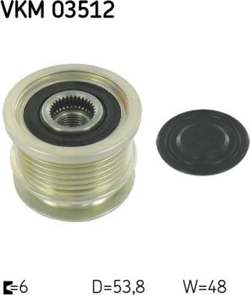 Roue libre alternateur VKM 03512 SKF haute performance pour Opel Zafira