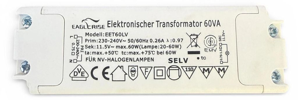Sompex Eaglerise EET60LV Elektronischer Halogen Trafo 60W – Produktbild 