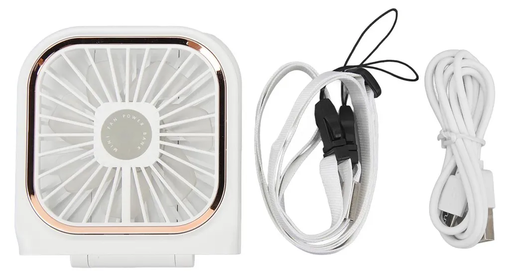 Ventilateur Portable de Bureau Blanc Silencieux pour Voyage et Maison