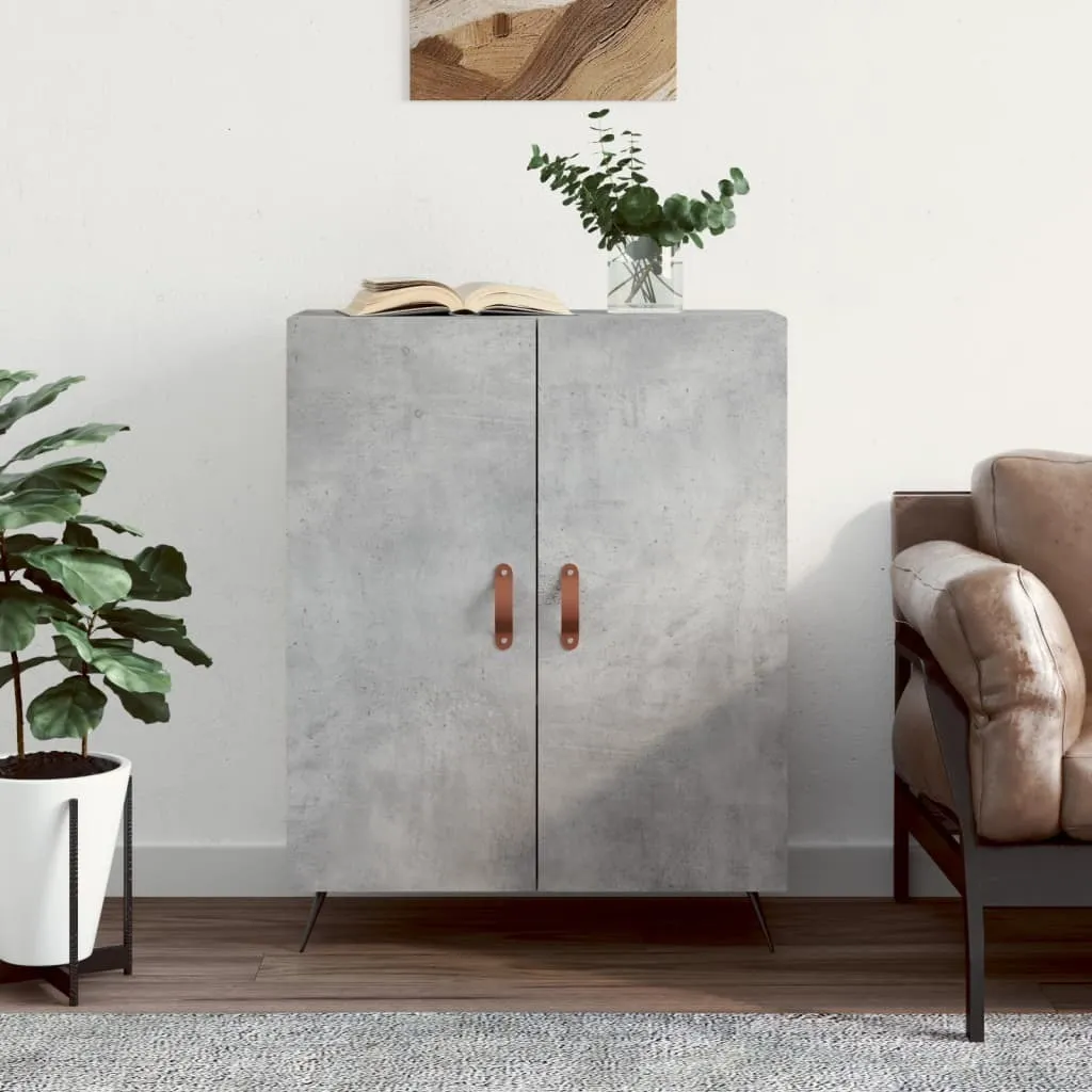 Credenza 90cm Grigio Cemento The Living Store - Mobiletto Legno Multiuso
