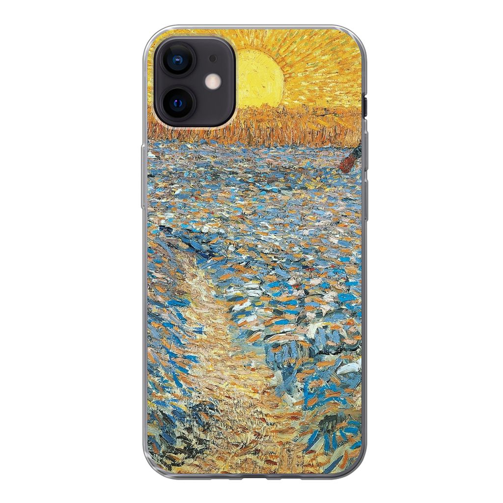 MuchoWow Handyhülle Schutzhülle Hülle für iPhone 12 mini Der Sämann - Vincent van Gogh Silikon Softcase Handy Hülle - Bild