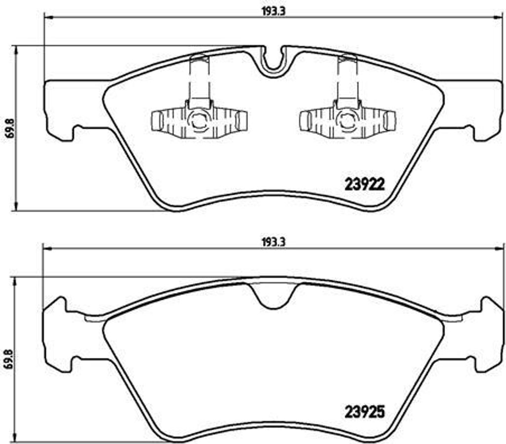 Brembo Bremsbelagsatz, Scheibenbremse Vorderachse P 50 063